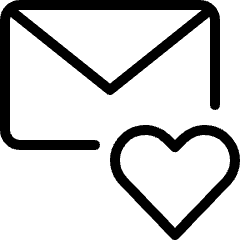 Email Action Heart 1 Icon from Ultimate Light Set