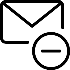 Email Action Subtract Icon from Ultimate Light Set