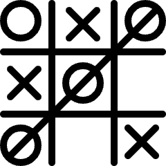 Board Game Tic Tac Toe Icon from Ultimate Light Set