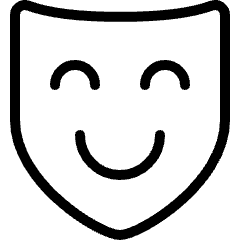 Show Theater Mask Happy Icon from Ultimate Light Set