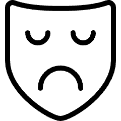 Show Theater Mask Sad Icon from Ultimate Light Set