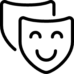 Show Theater Masks Icon from Ultimate Light Set