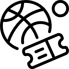 Ticket Basketball Game Icon from Ultimate Light Set