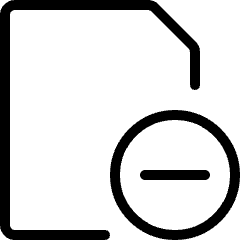 Common File Subtract Icon from Ultimate Light Set