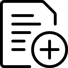Common File Text Add Icon from Ultimate Light Set