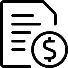 Common File Text Cash Icon from Ultimate Light Set