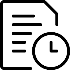 Common File Text Clock Icon from Ultimate Light Set