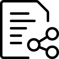 Common File Text Share Icon from Ultimate Light Set