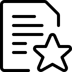 Common File Text Star Icon from Ultimate Light Set