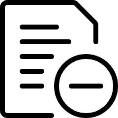 Common File Text Subtract Icon from Ultimate Light Set