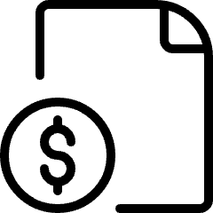 File Copyright Dollar Icon from Ultimate Light Set
