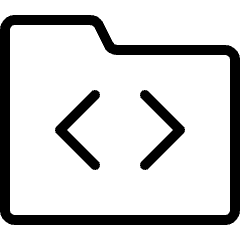 Folder Code Icon from Ultimate Light Set