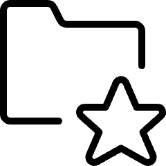 Folder Star Icon from Ultimate Light Set