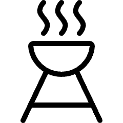 Barbecue Grill Icon from Ultimate Light Set