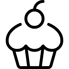 Cupcake Icon from Ultimate Light Set