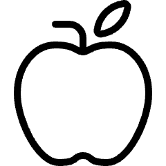 Fruit Apple Icon from Ultimate Light Set