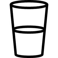 Water Glass Half Full Icon from Ultimate Light Set