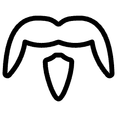 Beard Style Mustache 1 Icon from Ultimate Light Set