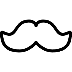 Beard Style Mustache Icon from Ultimate Light Set