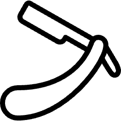 Beard Style Razor Icon from Ultimate Light Set