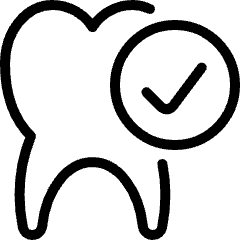 Dentistry Tooth Check Icon from Ultimate Light Set