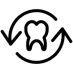 Dentistry Tooth Exchange Icon from Ultimate Light Set