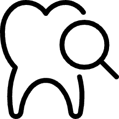 Dentistry Tooth Search Icon from Ultimate Light Set