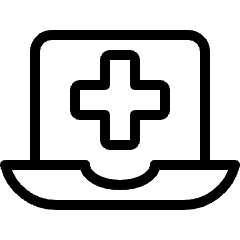 Medical App Laptop 1 Icon from Ultimate Light Set