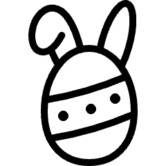 Easter Egg Bunny Icon from Ultimate Light Set