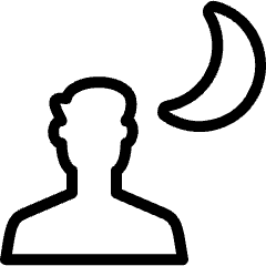 Light Mode Night Man Icon from Ultimate Light Set
