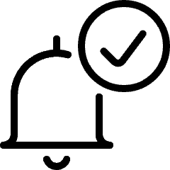 Alarm Bell Check 1 Icon from Ultimate Light Set