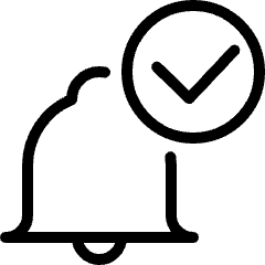 Alarm Bell Check Icon from Ultimate Light Set