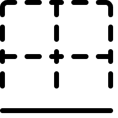 Cell Border Bottom Icon from Ultimate Light Set