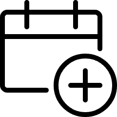 Calendar Add 1 Icon from Ultimate Light Set