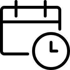 Calendar Clock Icon from Ultimate Light Set