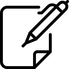 Pen Write Paper Icon from Ultimate Light Set