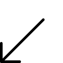 Keyboard Arrow Bottom Left Icon from Ultimate Light Set