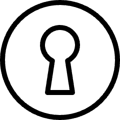 Keyhole Circle Icon from Ultimate Light Set