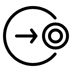 Cursor Move Target Right Icon from Ultimate Light Set