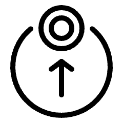 Cursor Move Target Up Icon from Ultimate Light Set
