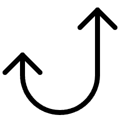 Button Arrow Curve Icon from Ultimate Light Set