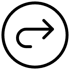 Navigation Right Circle Turn Icon from Ultimate Light Set