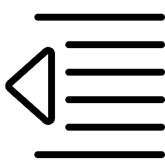 Indent Decrease Icon from Ultimate Light Set