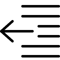 Indent Decrease 1 Icon from Ultimate Light Set