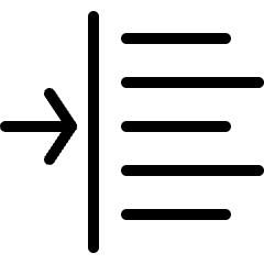 Indent Left Icon from Ultimate Light Set