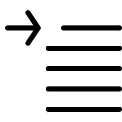 Paragraph Indent First Line Icon from Ultimate Light Set