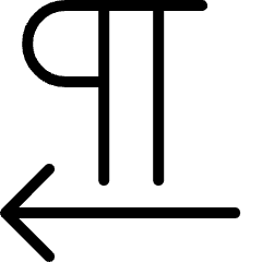 Paragraph Right To Left Icon from Ultimate Light Set