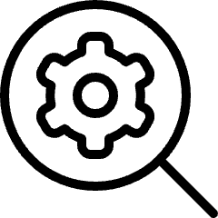 Cog Search Icon from Ultimate Light Set
