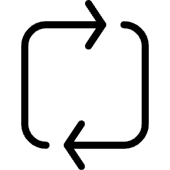 Synchronize Arrows Square Icon from Ultimate Light Set
