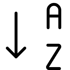 Arrange Letter Icon from Ultimate Light Set